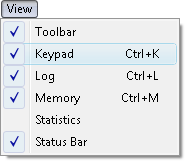 Fig. 1. View Keypad command in menu.