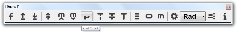 Fig. 20. File Print command in toolbar.