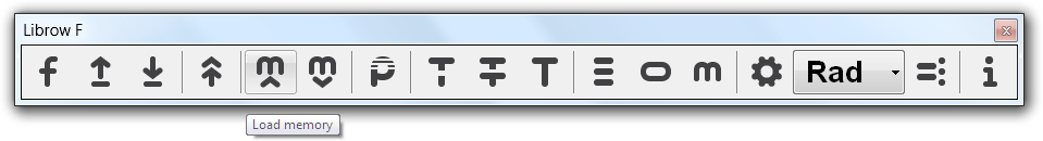 Fig. 12. Memory Load command in toolbar.