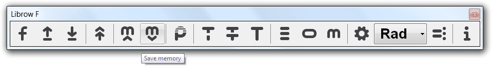 Fig. 10. Memory Save command in toolbar.
