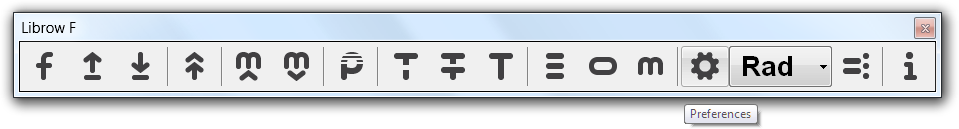 Fig. 2. Set Preferences command in toolbar.