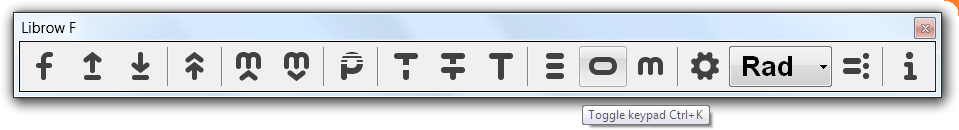 Fig. 2. View Keypad command in toolbar.