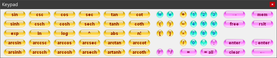 Fig. 4. Keypad.