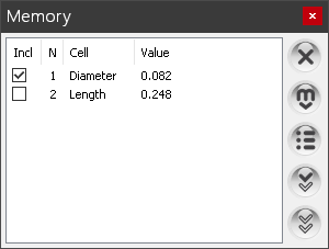 Fig. 5. Memory window.